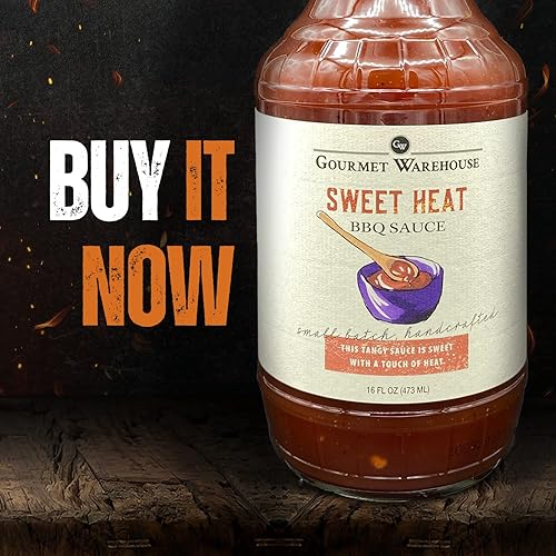 Miniatura 8 de Gourmet Warehouse Sweet Heat - Salsa de barbacoa de alta calidad, hecha a mano en pequeños lotes sin gluten, sin HFCS, deliciosa salsa de 16 onzas