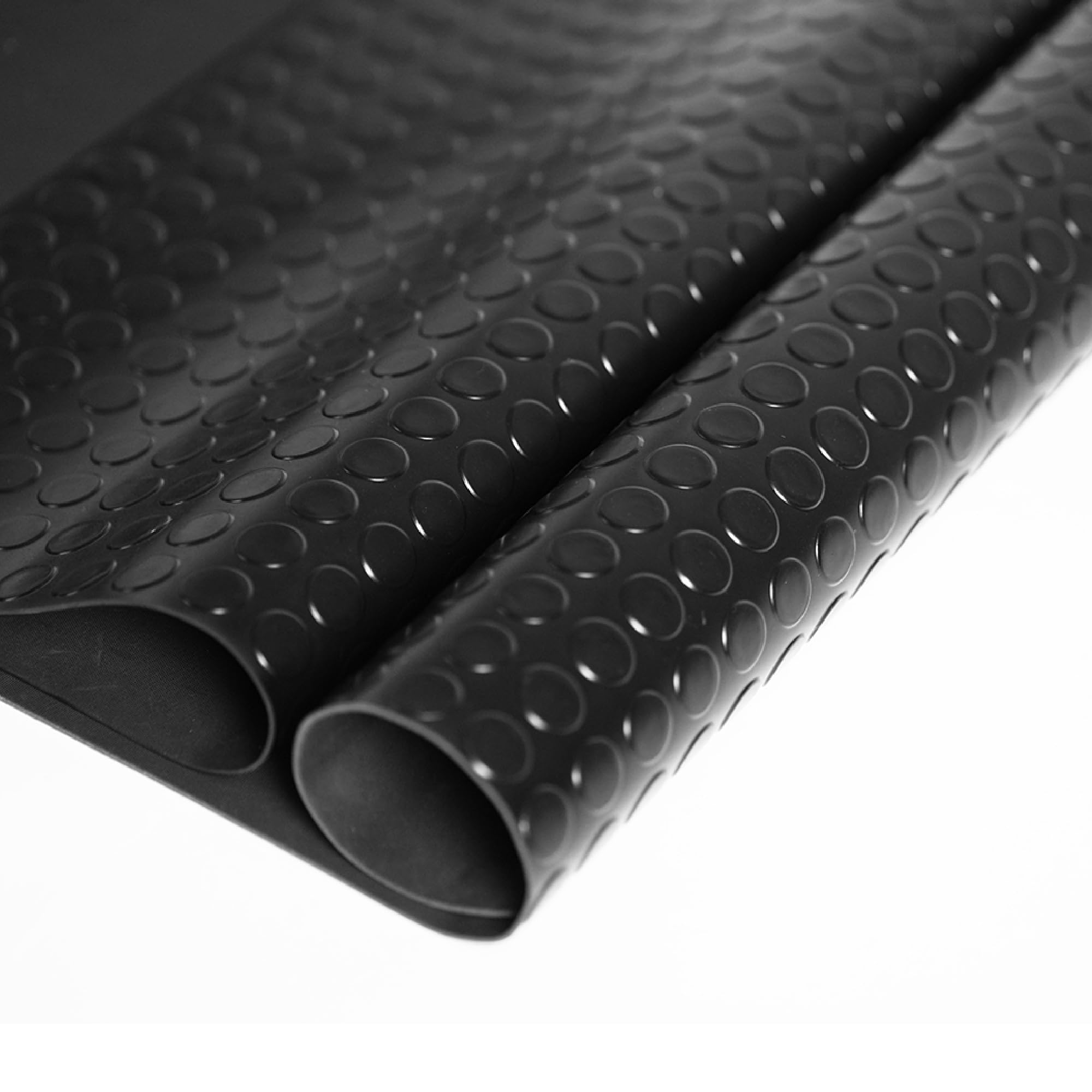 FSW - Rubber Matting Penny Design 0.5m x 1.5m - Heavy Duty and Waterproof Non Slip Mat - 3mm Garage Flooring and Gym Mat Resists Moisture - All Year Round Solution - Indoor and Outdoor Use