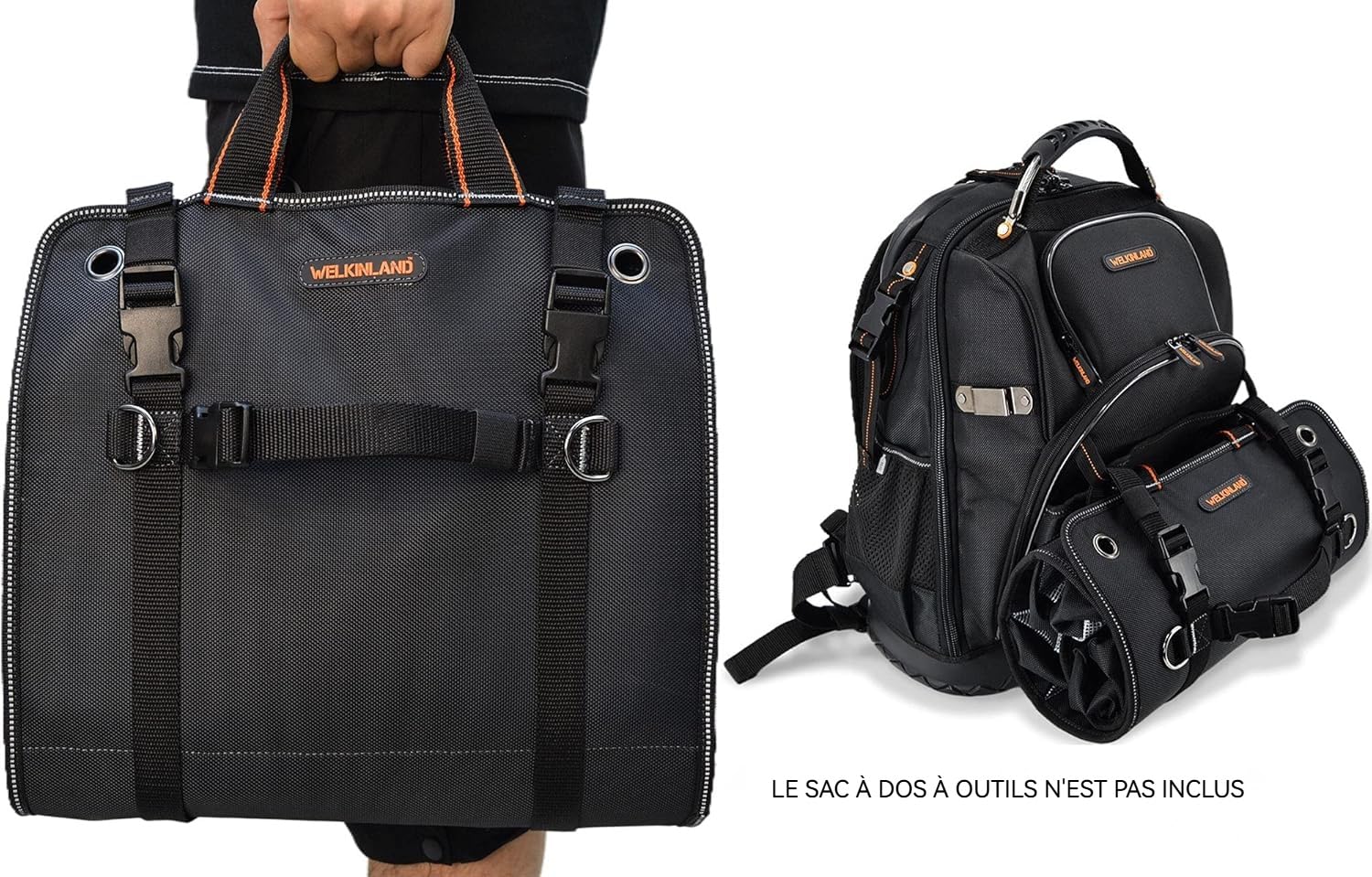 WELKINLAND Sac à outils enroulable pour homme, pour mécaniciens, électriciens et motocyclistes