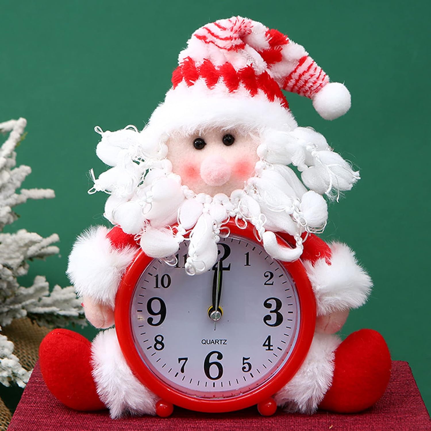 Santa Claus Clock Tabletop Clock Silent Ticking Alarm Clock