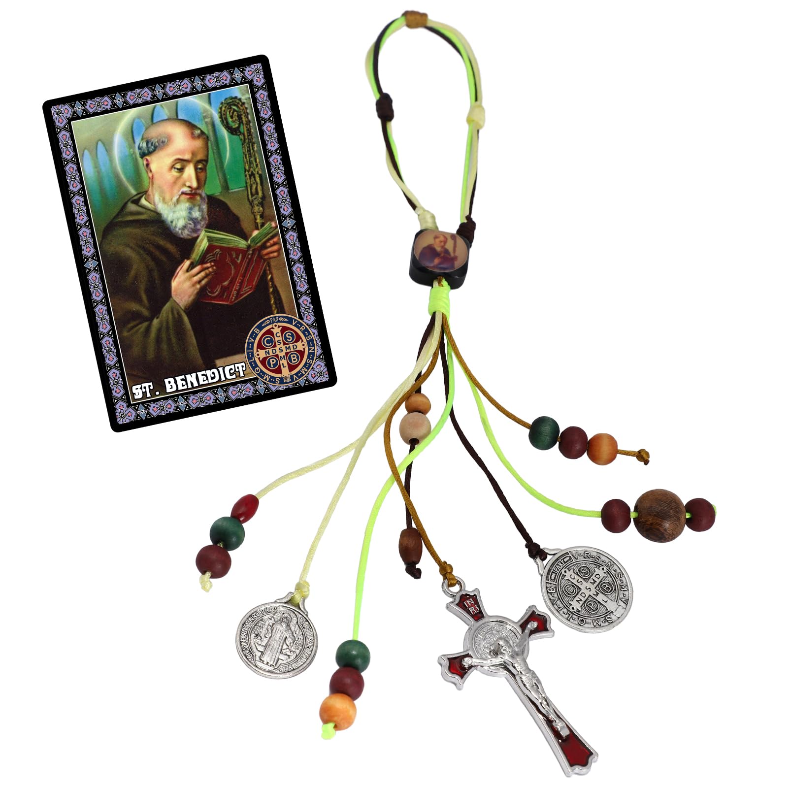 St Benedict Medals for Door with Saint Benedict Prayer Cards Home Protection,House Blessing Gift Set for New Home Catholic Decor,Medalla De San Benito Decoracion Para Casa,Escapularios Catolicos