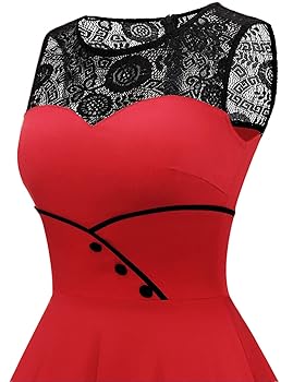 Amazon.com: Bbonlinedress Women's 1950s Vintage Red Dress