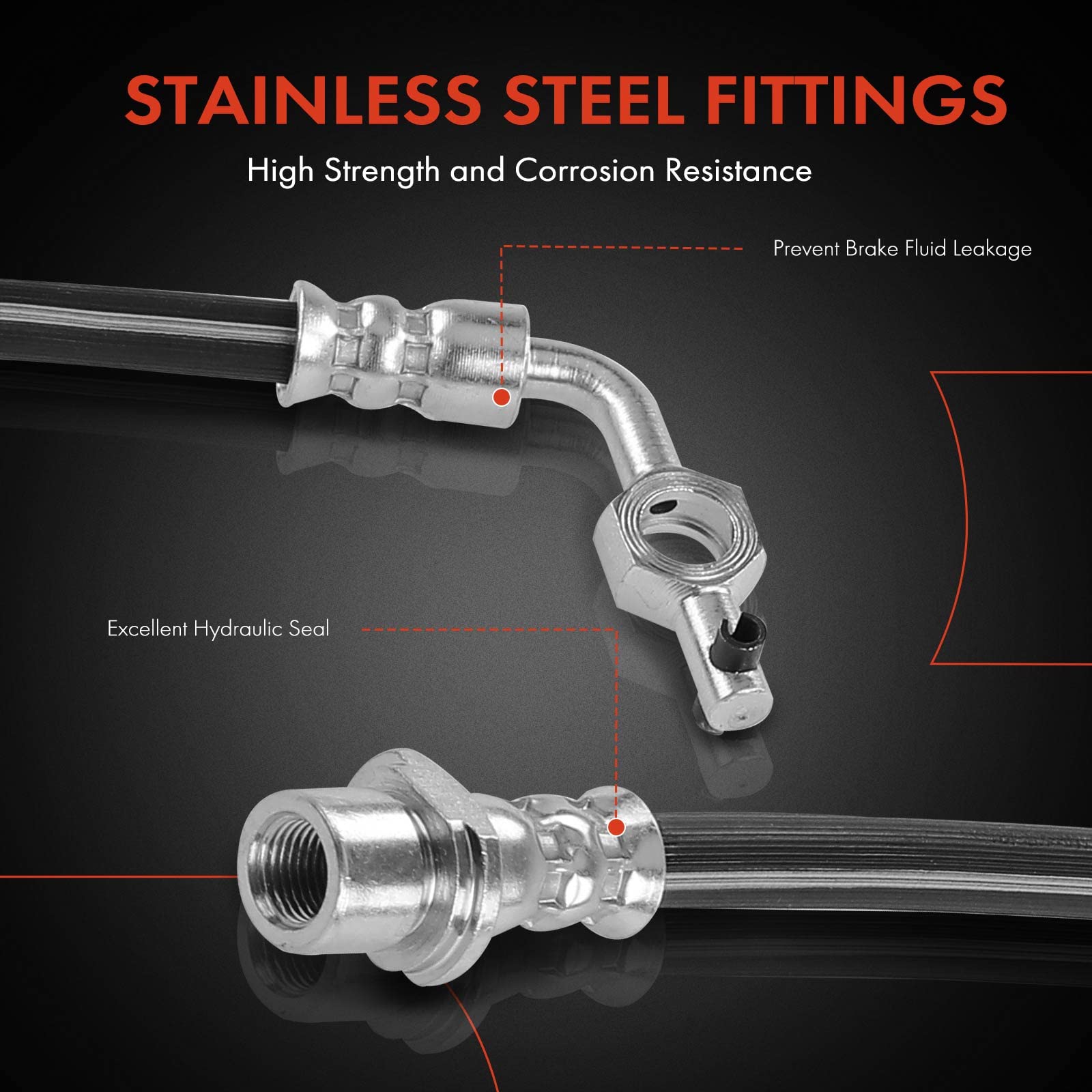 Amazon.com: A-Premium Front Passenger Brake Hydraulic Hose 