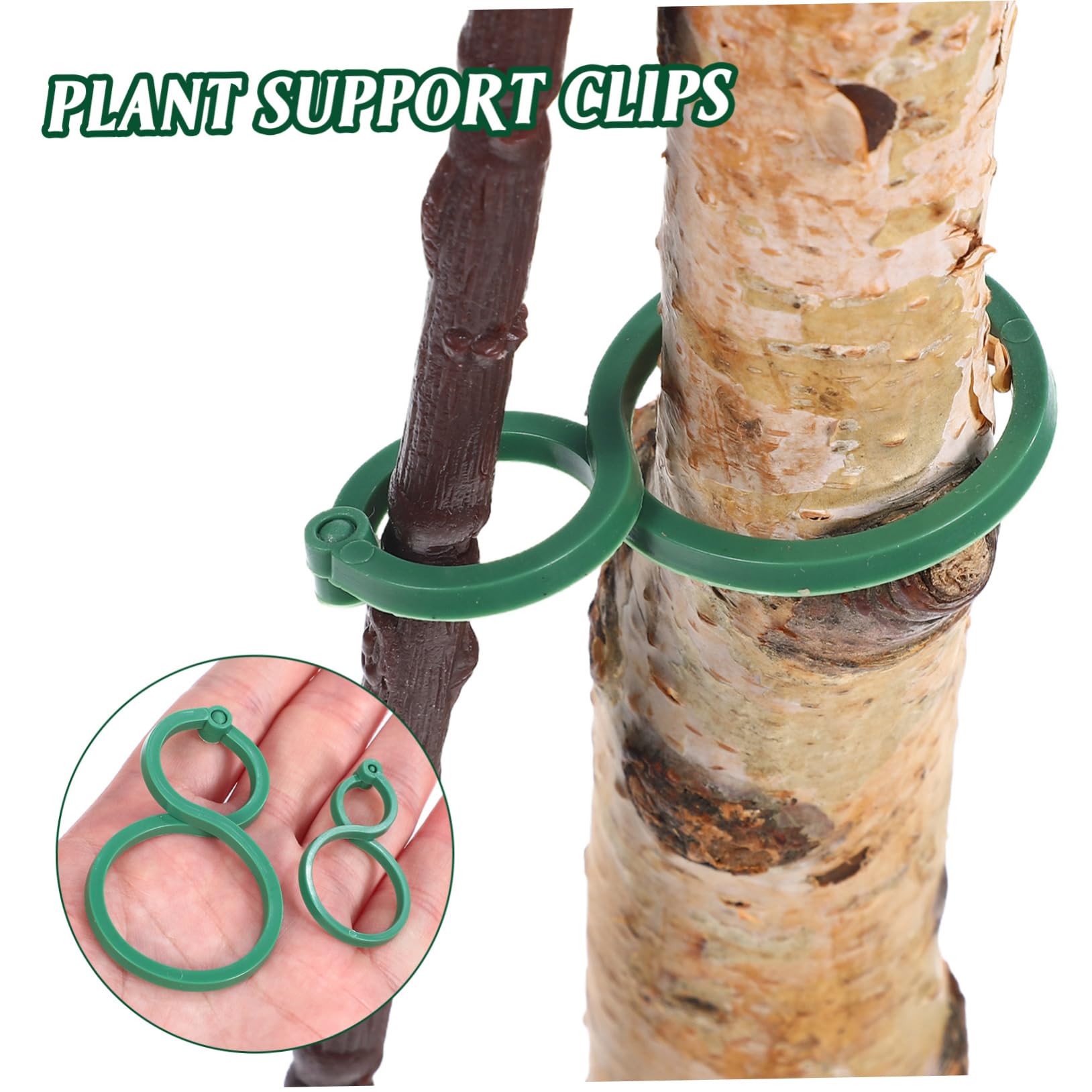 POPETPOP 5 Set Fibbia da Giardinaggio Clip di Supporto del Pomodoro Morsetto della Vite del Fiore Clip per Piante Clips per Piante Pinza per Pomodoro Pianta Supporta Clip 100 Pezzi * 5