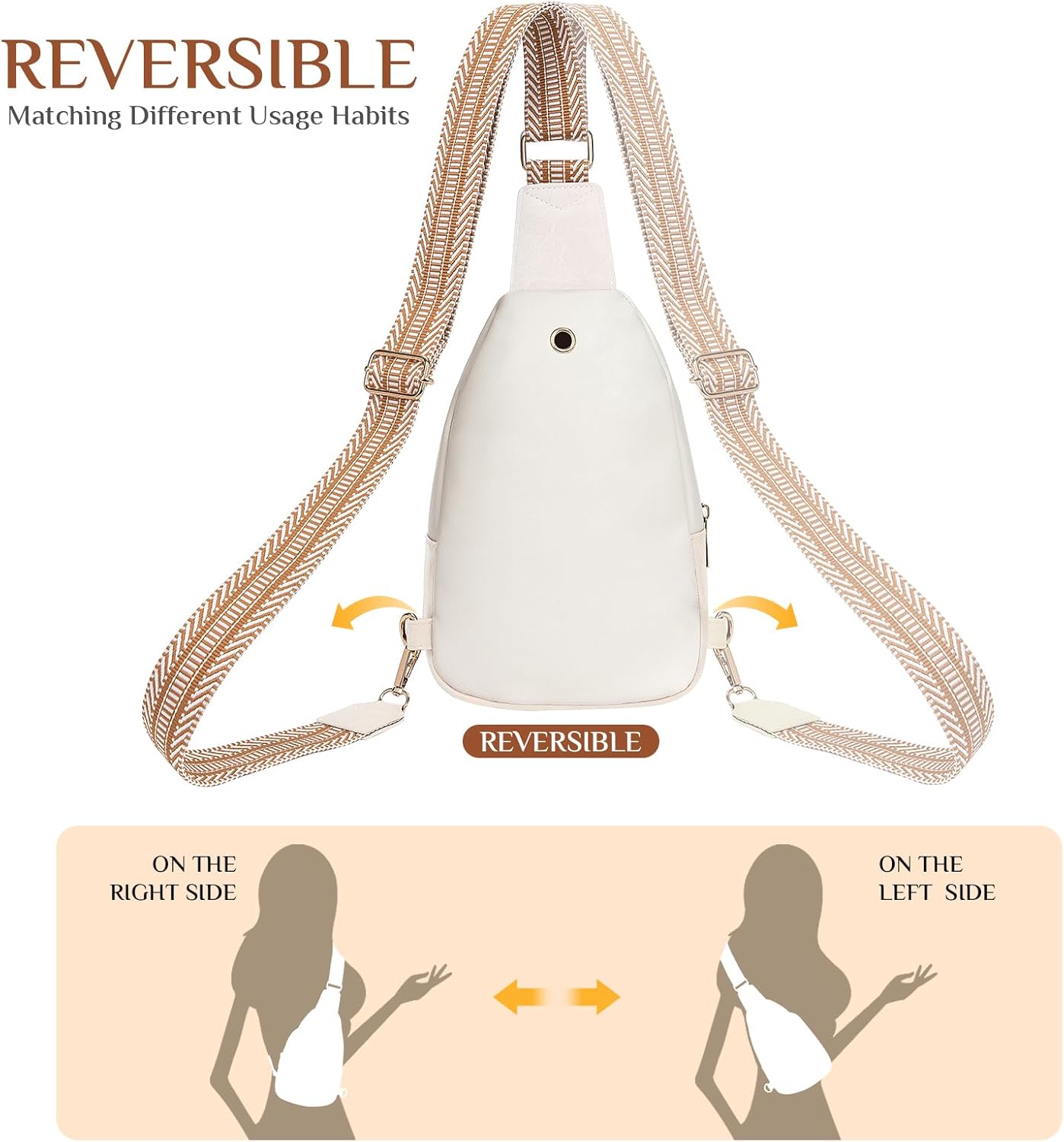 Small Leather Sling Bags for Women Fashion Crossbody Backpack Purse Sling Crossbody Bags - Image 6
