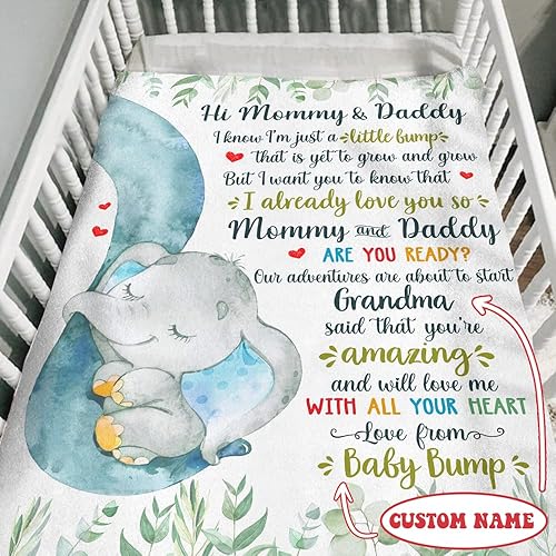 Miniatura 3 de Pawfect House Ideas de regalo de ultrasonido de latido del corazón para bebé, manta de bebé personalizada, para ella, mujer, esposa, futura mamá,