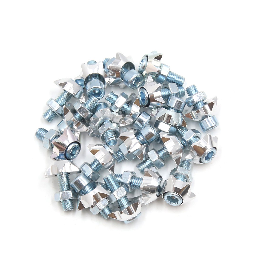 Sourcing Map 4 Pièces Boulons Vis Rouges Alliage Aluminium - Plaques D'Immatriculation Moto Voiture Filetage 6mm