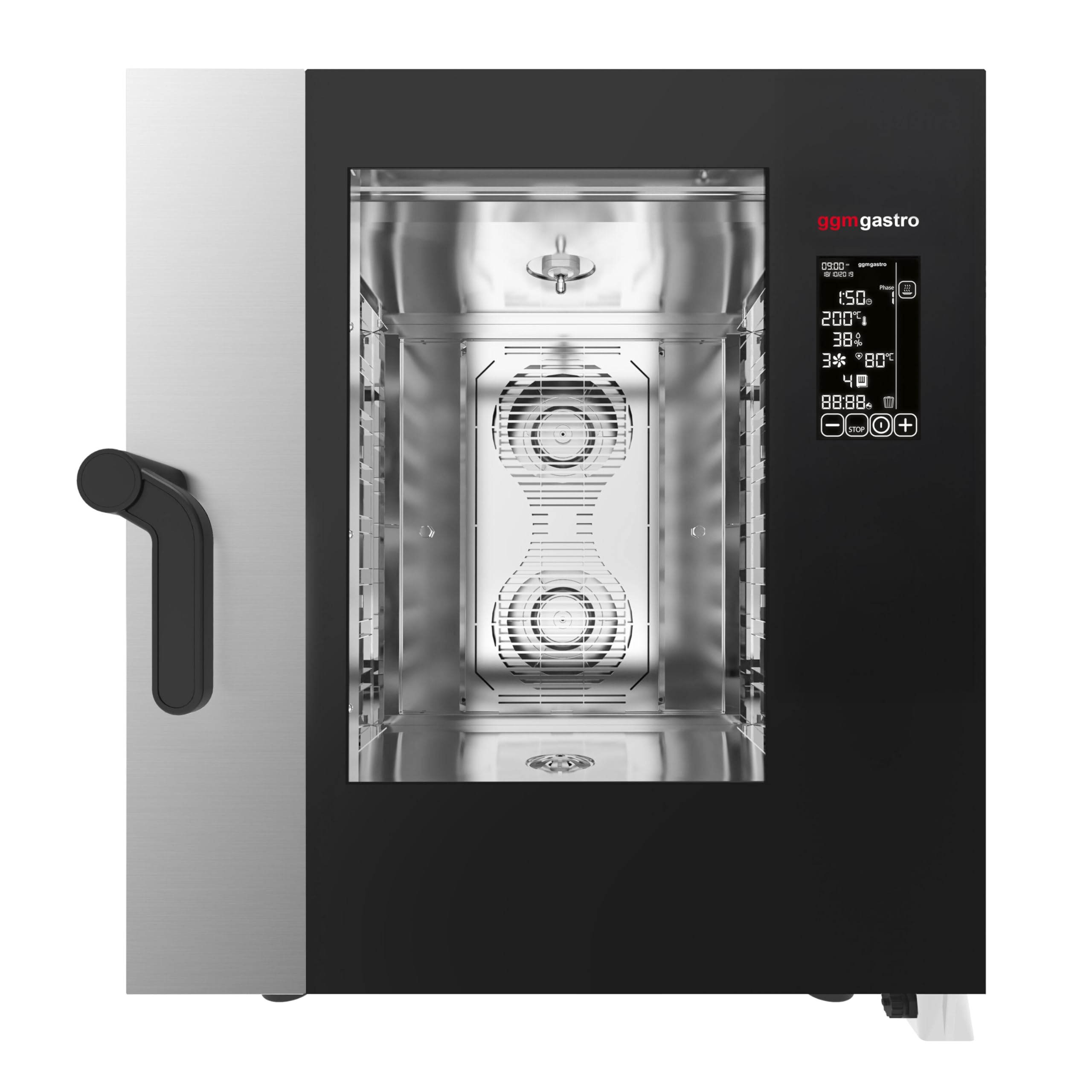 GGM Gastro Kombidämpfer Digital 7x GN 1/1 | Ideal für Dauereinsatz, zeitsparende Reinigung durch abgerundete Ecken, intuitive Bedienung, hohe Präzision