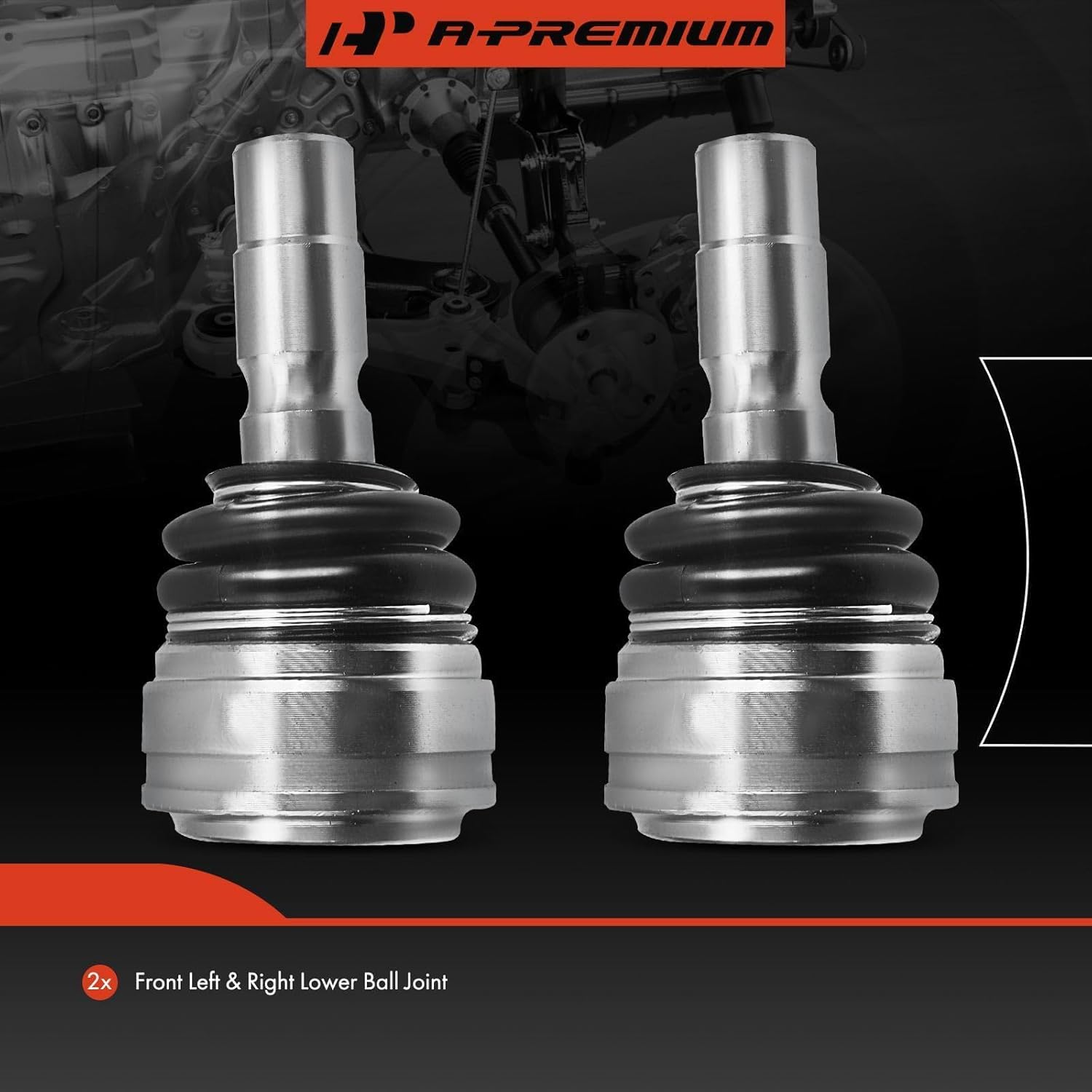 A-Premium 2 x Front Lower Ball Joint, Compatible with Ford Mustang 2005 2006 2007 2008 2009 2010