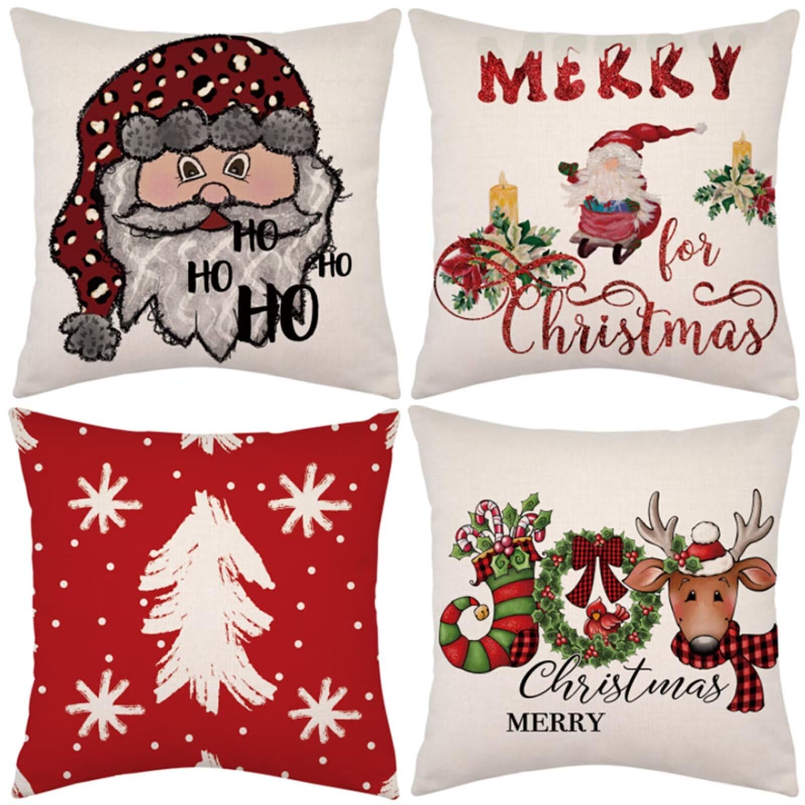 Taie d'oreiller Noël decorative 50x50 lavable pour protéger et embellir vos coussins