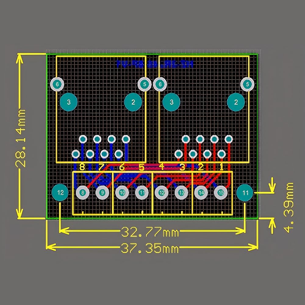 4 unidades RJ45 Ethernet Dual hembra Terminal Breakout Board | Adaptador doble de 3,5 mm, RJ45, enchufes dobles a 8 pines