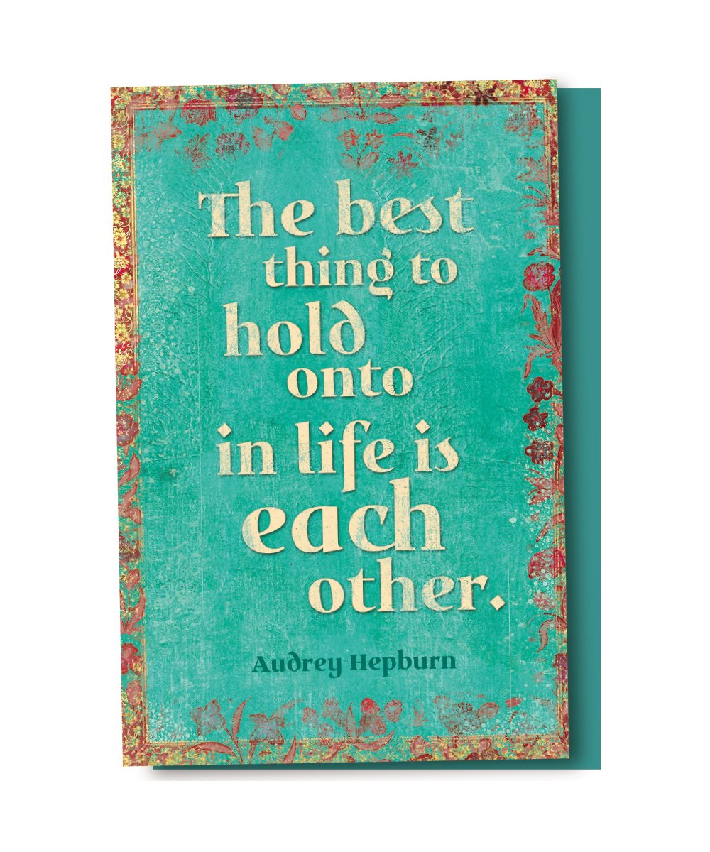Tree-Free Greetings EcoNotes FS56965 12-Count Each Other Blank Notecard Set with Envelopes, All Occasion, Audrey Hepburn Inspirational โ image 1