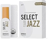 Vista 13 de D'Addario Organic Select Jazz Filed - Cañas de saxofón alto - Cañas de saxo - Selladas individualmente - 3 Medium, paquete de 10