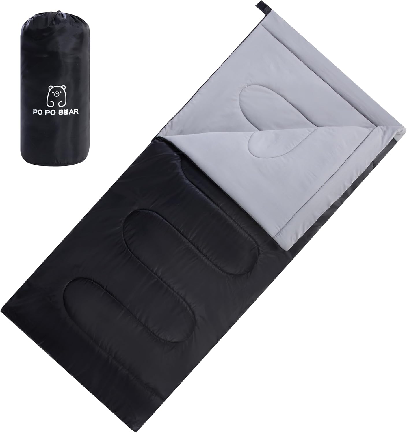 PO PO BEAR Zero Degree Sleeping Bag for Adults – 100% Cotton Flannel, Extra Large