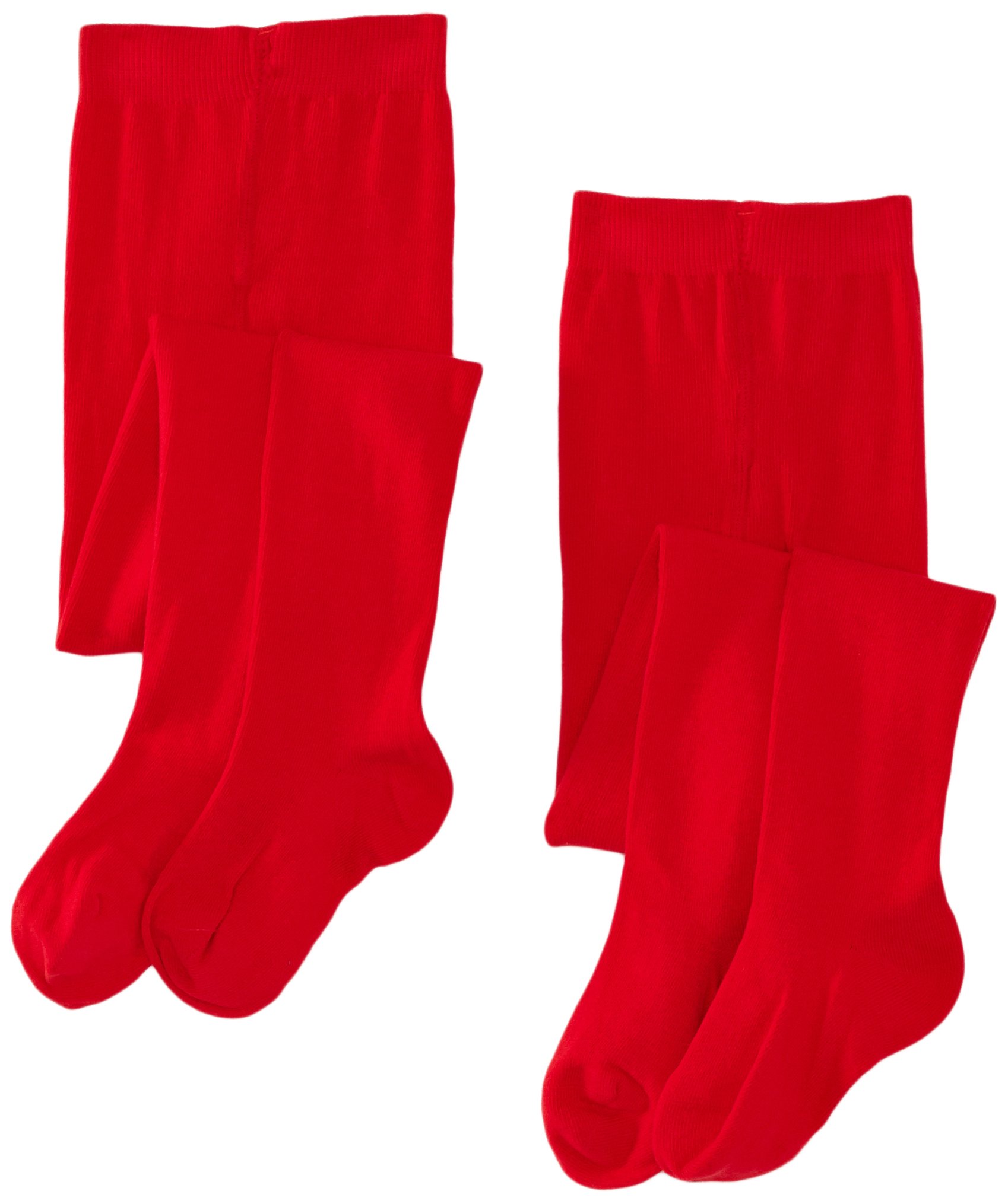 Pex Girls Red Cotton Soft Sunset 2 Pairs 'S Tights 9-11