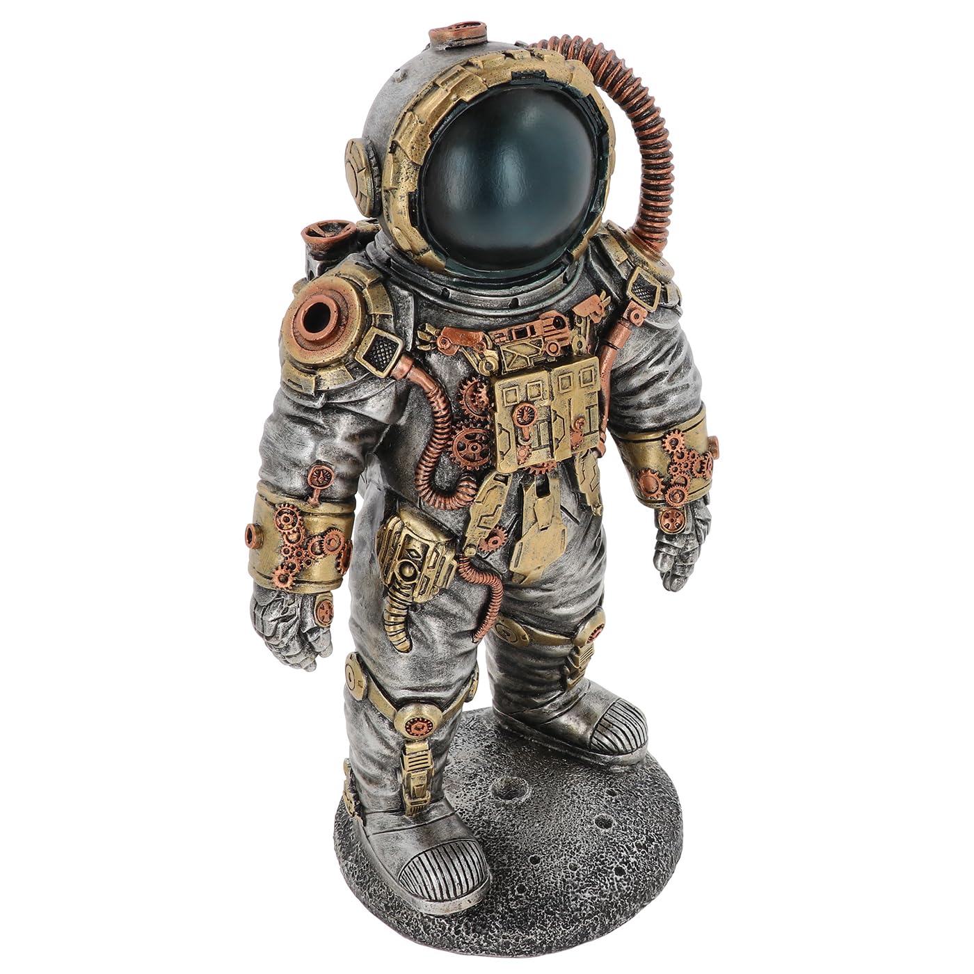 Shudehill Giftware Multicolor Steampunk Astronaut Figurine, Vintage Space Explorer Decorative Statue, Mixed Metal Finish With Copper And Bronze Accents, Industrial Sci-Fi Home Decor