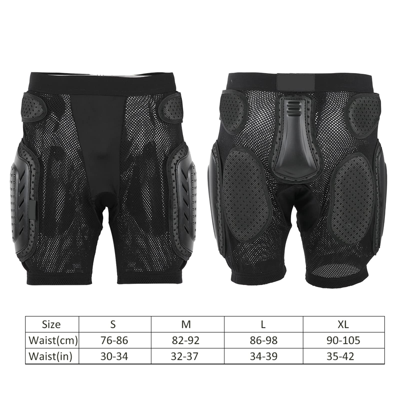 NDNCZDHC Skiing Hip Pad, Portable Cycling Hip Pad Pants Roller Skating Hip Protection Shorts for Skiing Roller Skating (S)