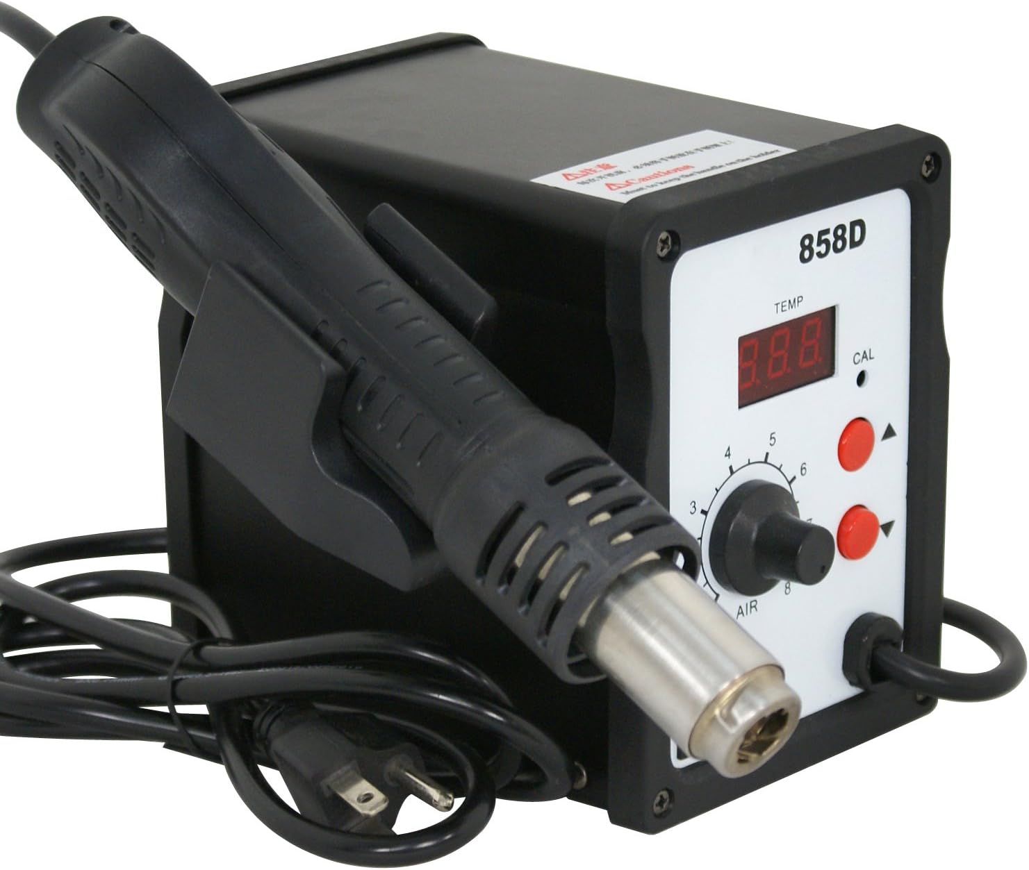 Smartxchoices 858D Hot Air Rework Station Digital SMD Soldering Station Kit Desoldering Welder W/Accessories (858D)