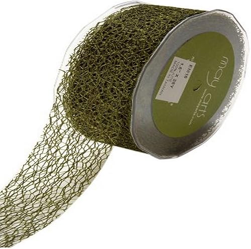 May Arts Cinta de 1-12 pulgadas de ancho, red de oliva