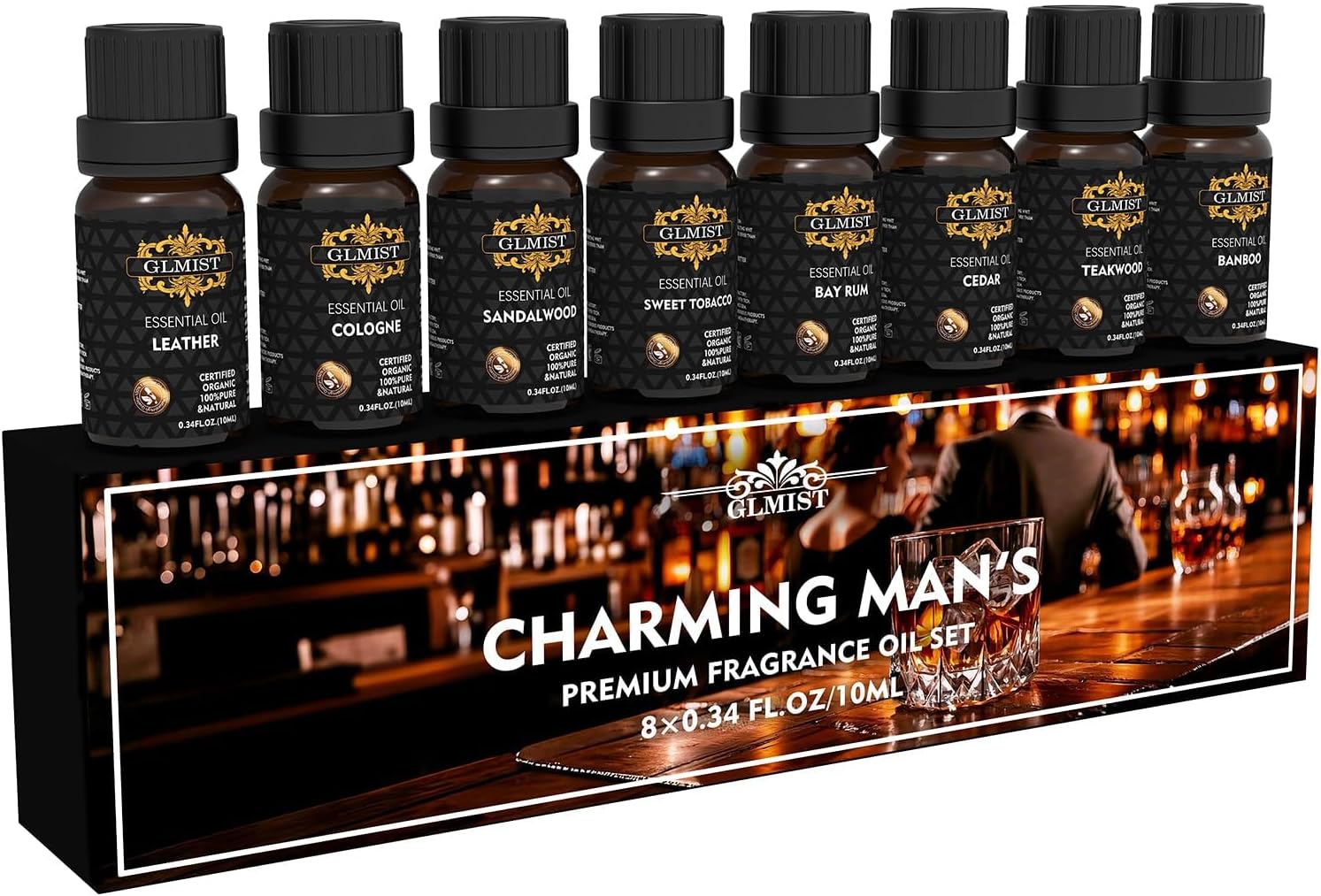 Aromatheraphy Oil for Diffusers for Men, Diffuser Oils Scents for Party and Home, Classic Fragrance Oil for Variety Uses As Great Gift for Men, Charming Man’s Kit