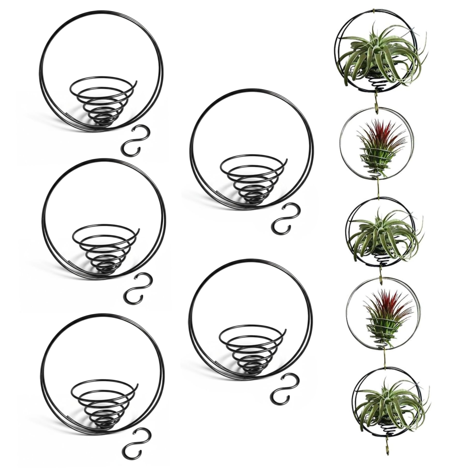 Supports pour plantes aériennes Lot de 5 crochets déco murale pour maison et bureau