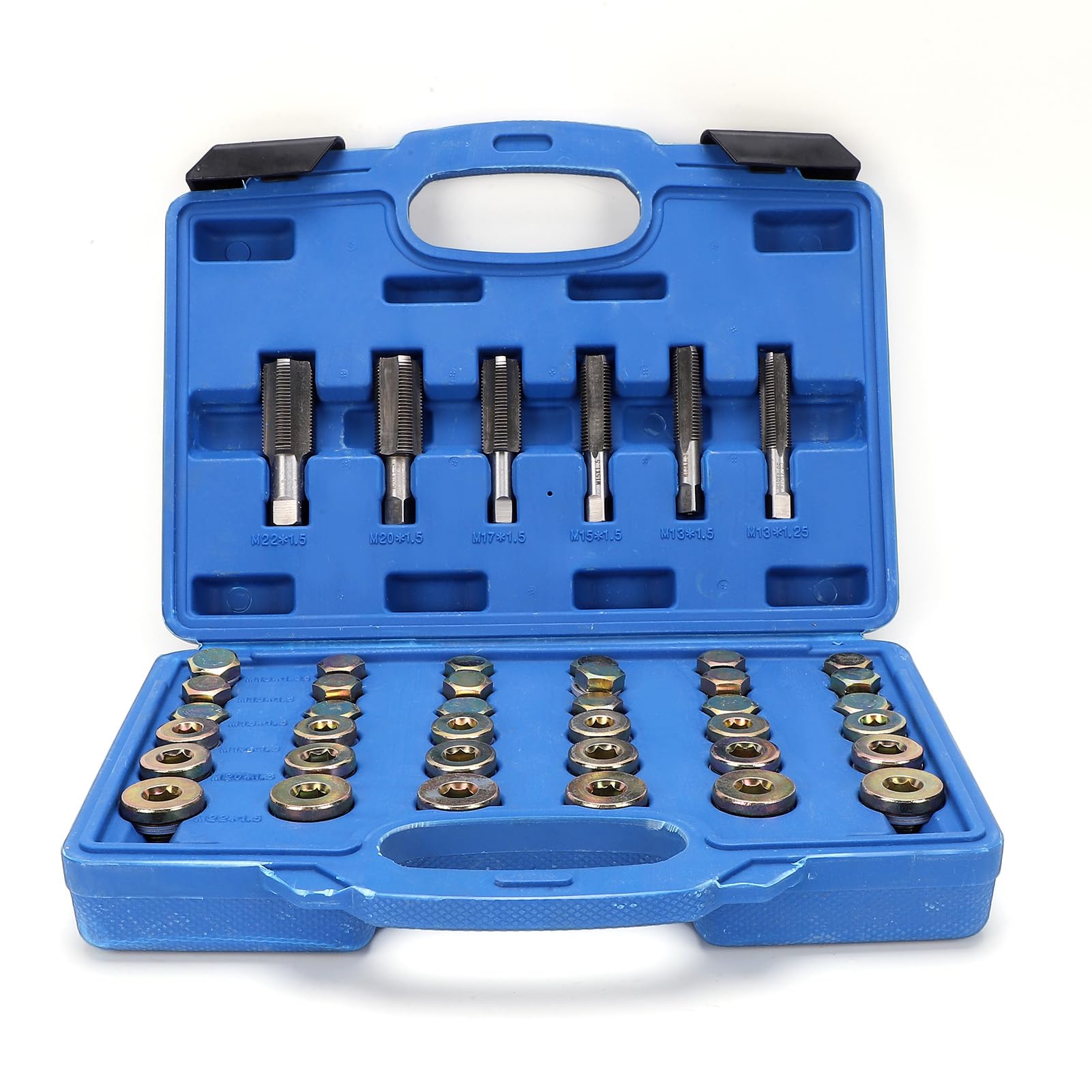 Kit di Riparazione del Tappo di Scarico della Coppa Dell'olio Set Completo per la Manutenzione del Dell'olio Automobilistico con Materiale in Acciaio Resistente (114 pezzi)