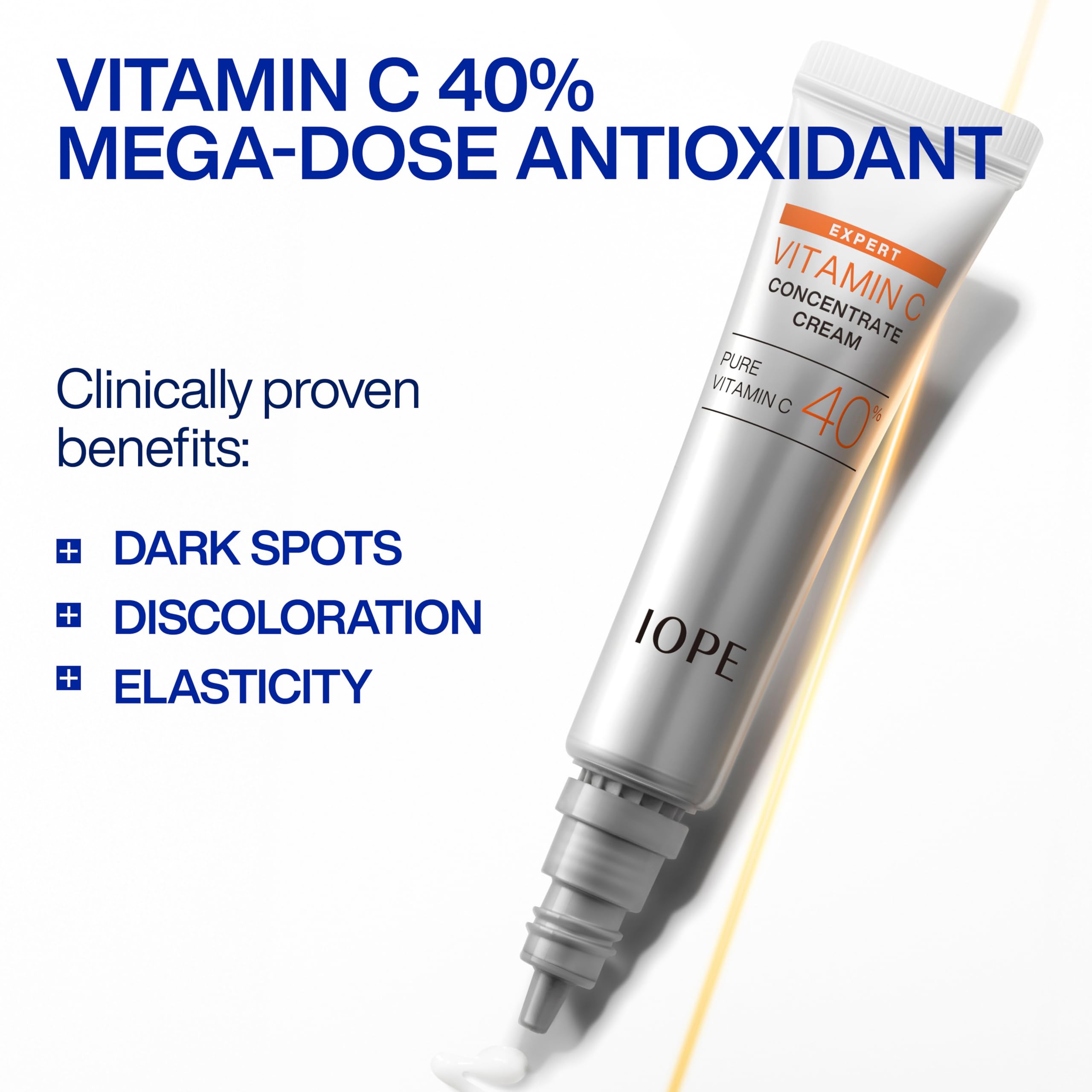 IOPE Expert Vitamin C 40% Concentrate Cream – High Potency Waterless Face Cream - Visibly Improvefs Dark Spots, Evens Tone, and Smooths Fine Lines - 0.67 fl. oz.