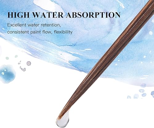 Miniatura 2 de Fuumuui Pinceles largos para delinear, 5 piezas de pinceles de pintura para detalles de cabello de oreja de buey, punta fina extra larga, punta