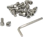 iexcell 50 Pcs 1/4-20 x 3/8" 1/2" 5/8" 3/4" 1" Stainless Steel 304 Hex Socket Head Cap Screws Bolts Assortment