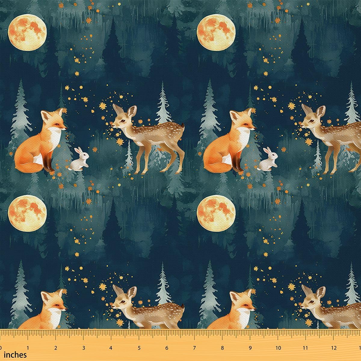 Princess Rainbow Fabric by The Yard - Crown Castle Mirror Decorative, Butterfly Cloud Diamond Indoor/Outdoor, Kids Girls DIY Art Waterproof, Pink Blue, 3 Yards