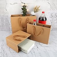 Vista 9 de EUSOAR Bolsas de papel de estraza para regalo, 55 unidades, 3 tamaños, reutilizables, resistentes, resistentes, resistentes, con asas, a granel