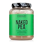 NAKED Chocolate Pea Protein Isolate from North American Farms, Only 3 Ingredients, Chocolate Vegan Protein, Gluten-Free, Soy Free, GMO Free - 2LB
