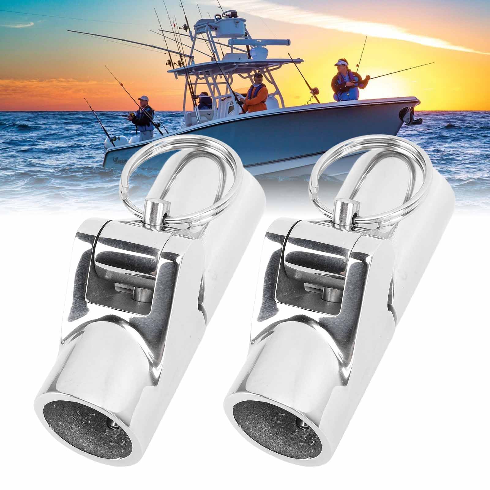 4 raccordi per corrimano per barca, 316SS, connettore per tubo della barca, 22 mm, connettore per tubo della ringhiera della barca, connettore pieghevole per tubo girevole