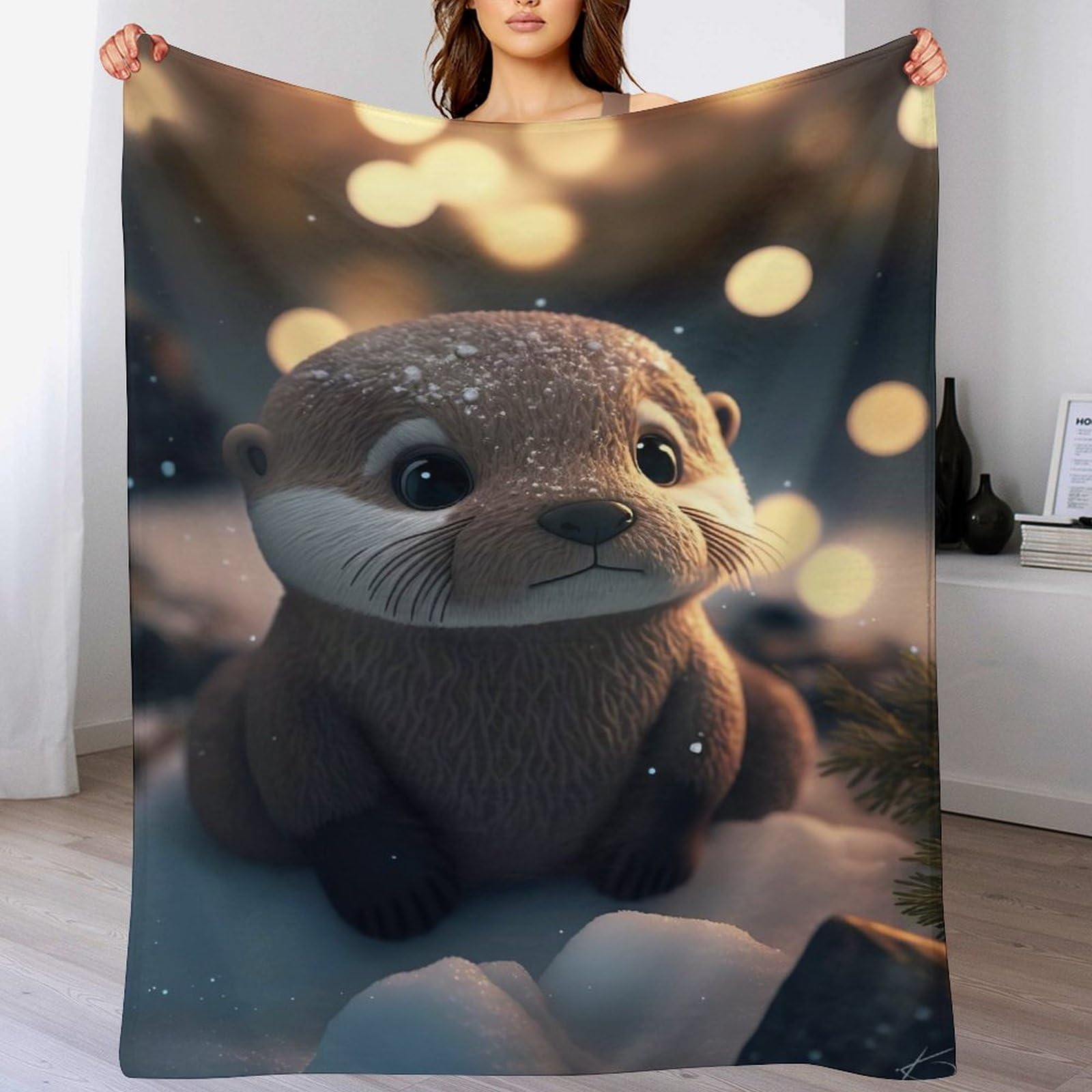 Couverture loutre douce pour réconforter les enfants et petits moments câlins