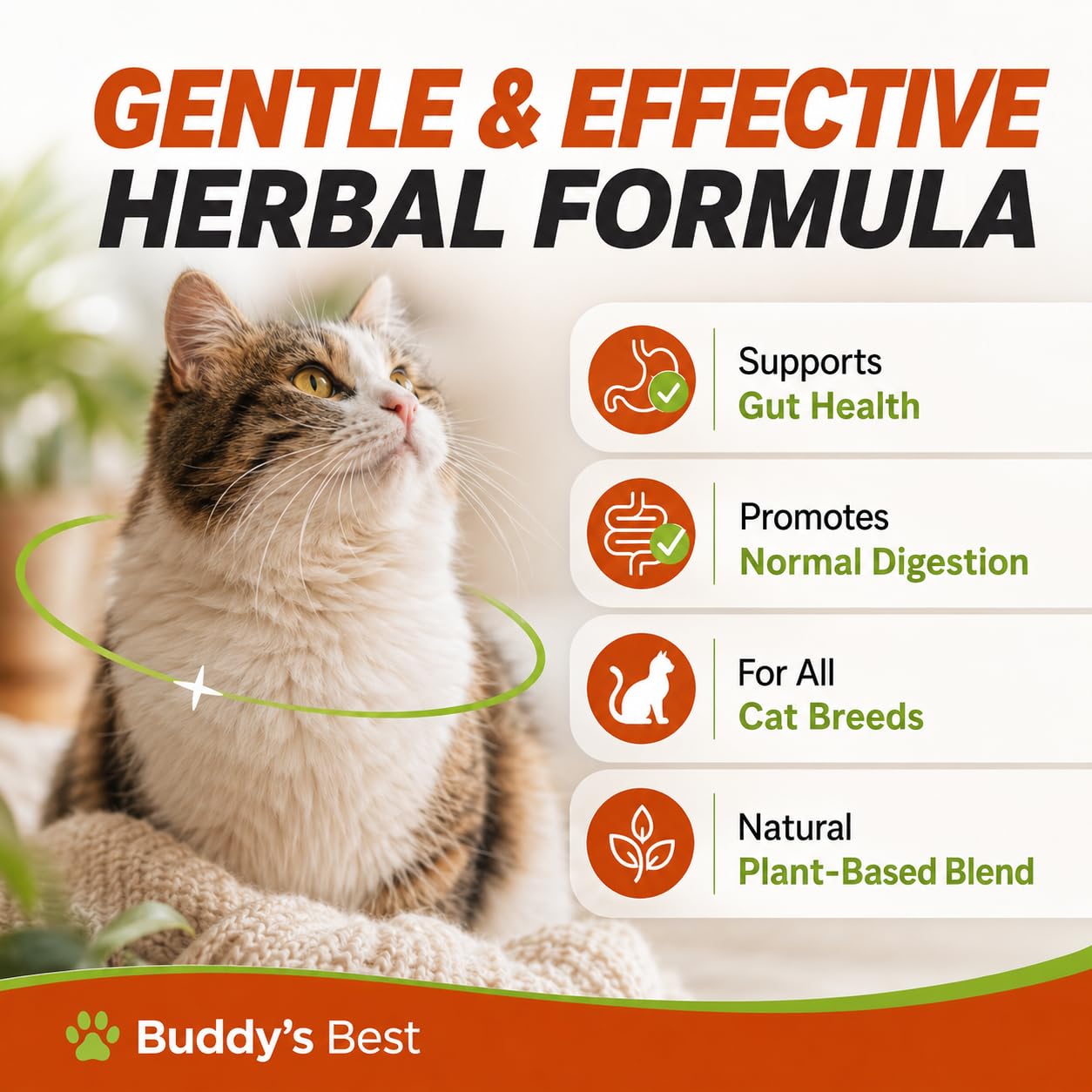BUDDY'S BEST Desparasitante Natural para Gatos
