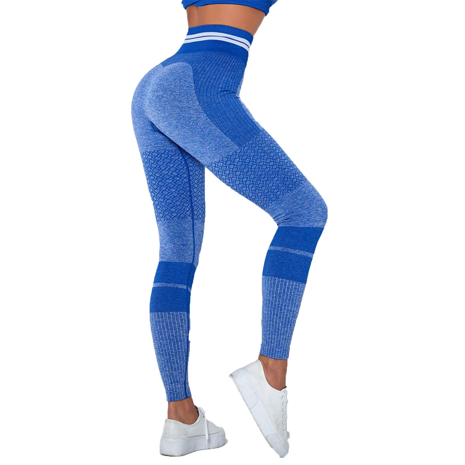 Femme Yoga Leggings Pantalons Entraînement, Femmes taille haute transparente Skinny Leggings Gym Tummy contrôle Scrunch Pantalon de yoga Butt Lift entraînement Power Flex Fitness Collants Sexy Fitness