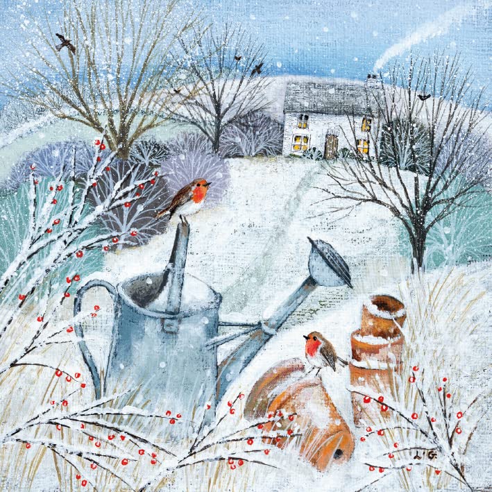Museums & Galleries Pack of 20 Artistic Charity Christmas Cards, Woodland Animals, Lovely Illustration of a Winter Scene - Image 3