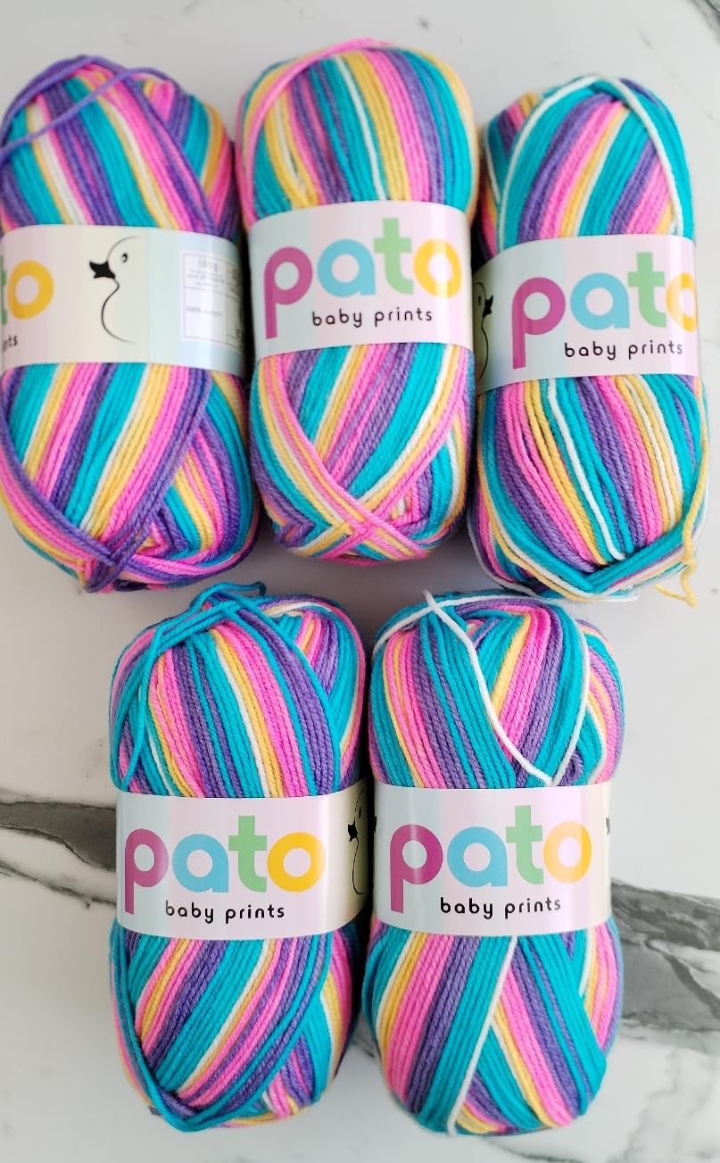 Cygnet Baby Pato Everyday Prints DK Knitting Yarn Sugar Blossom 7711 5ballsx100