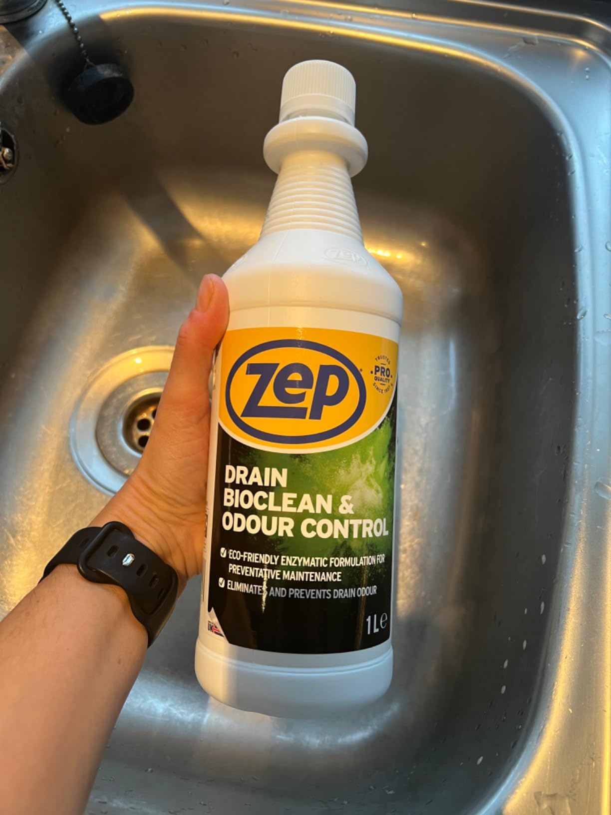 Zep Drain Bioclean & Odour Control 1l, Drain Unblocker For Preventive