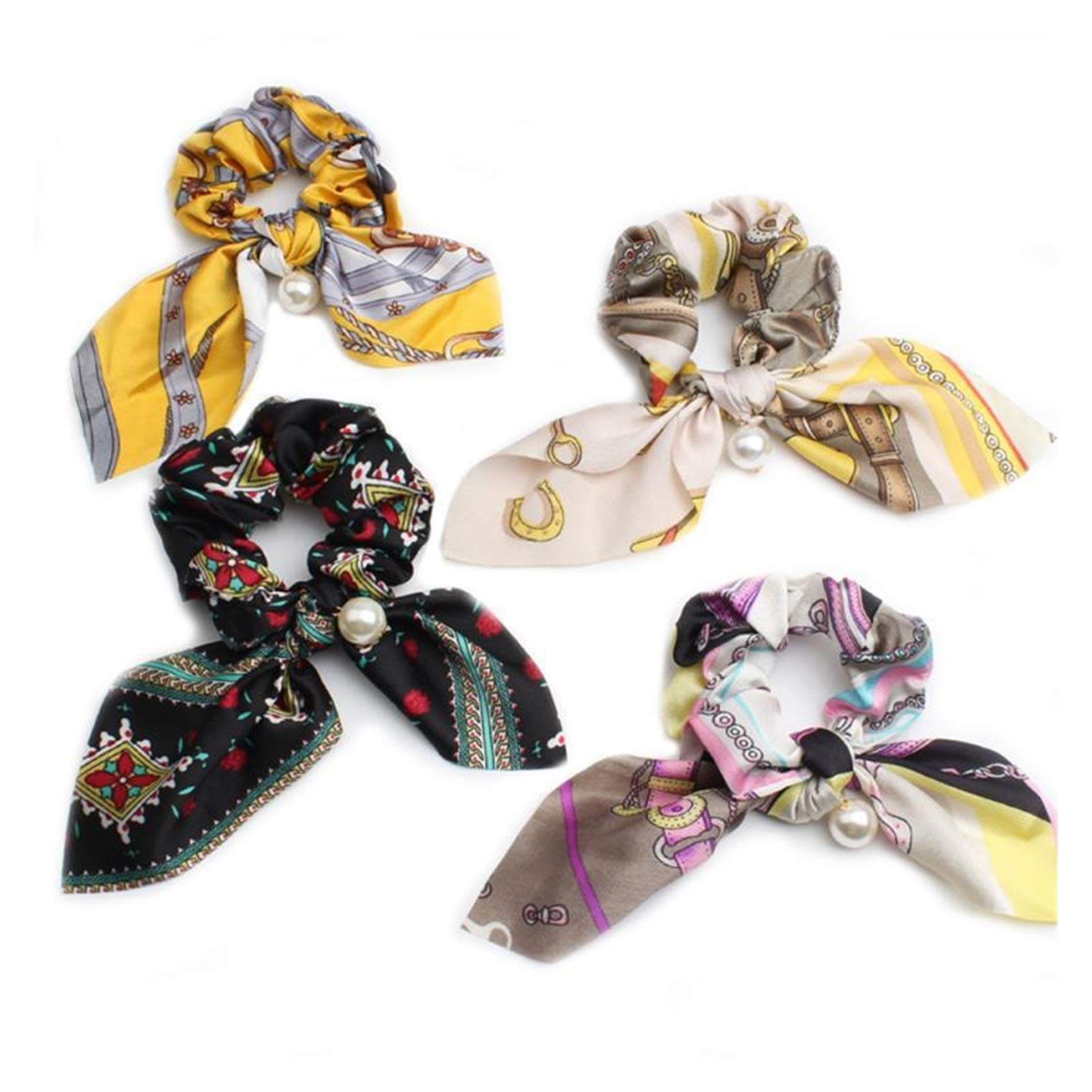 Gumki do włosów Kwiecista kokarda Scrunchie Opaska do włosów Elastyczne gumki do włosów Lina Akcesoria do szalików (kolor: 07) (8)