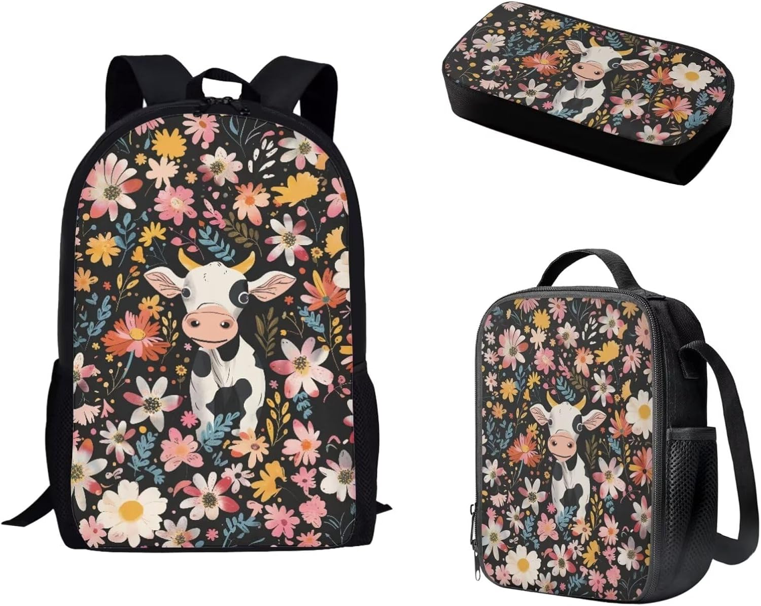 Kids Sloth Print Backpack Set - Bookbag, Lunchbox & Pencil Case 3-Piece Set For School - View #7