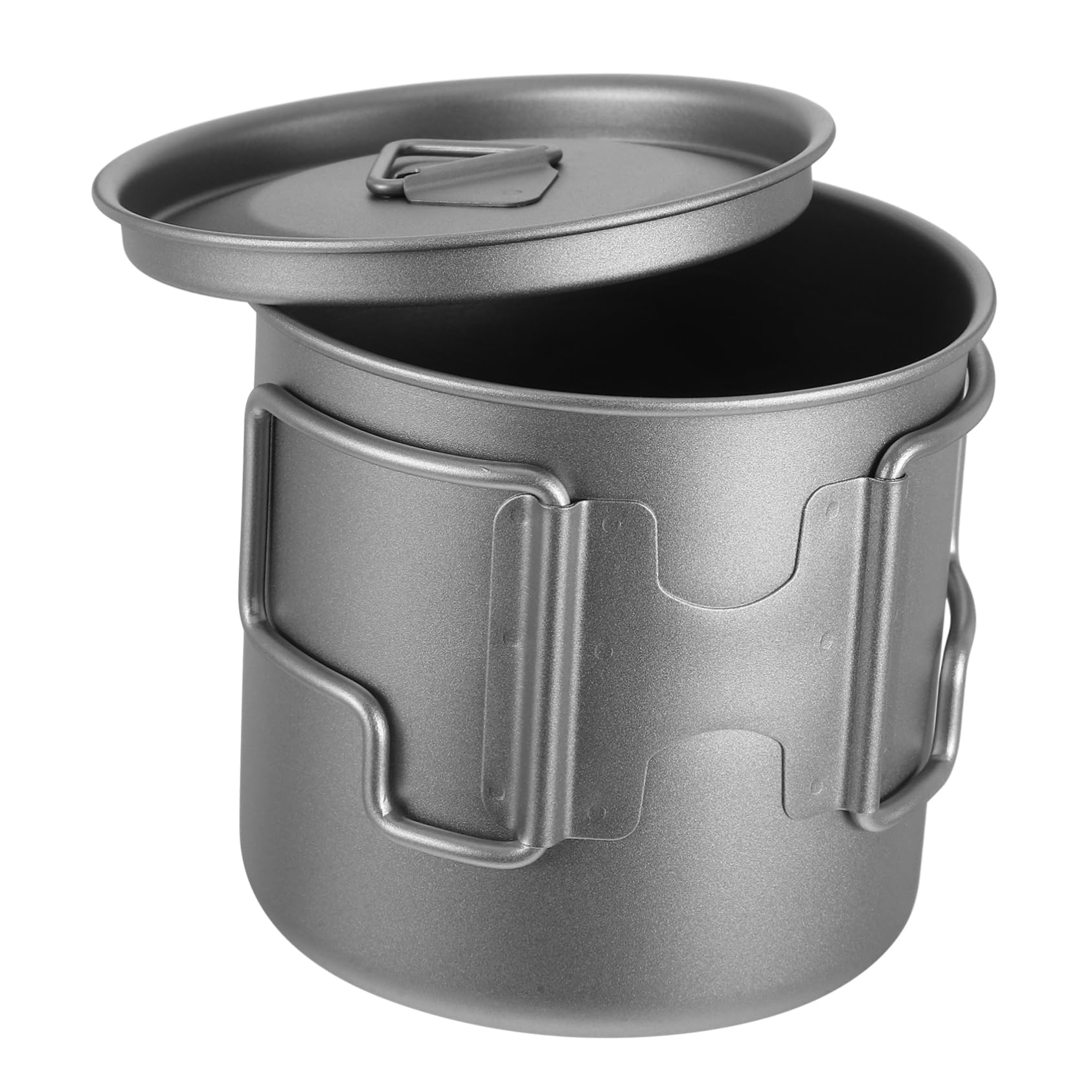 Mipcase Becher isolierten mit Titan Kaffeebecher und Griff Klappbarem Deckel Singlelayer Faltbarer Design mit Aufbewahrungstasche Outdoor für Picknicks für Camping