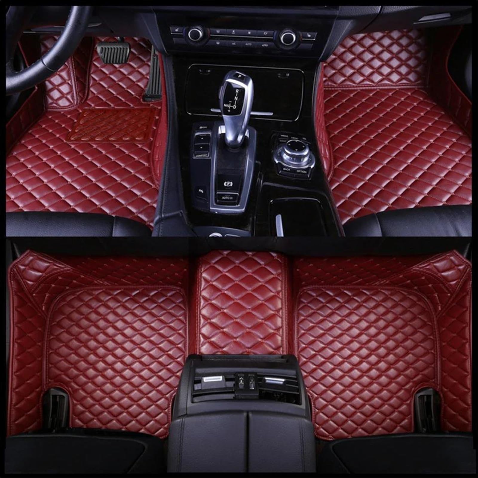 Tapis de sol voiture personnalisés BMW 1er Coupé E82 Cabriolet E88 bordeaux