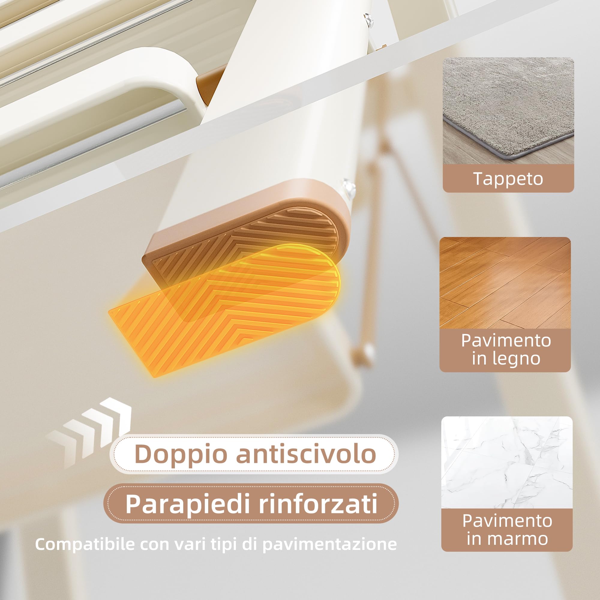 Scaletta a 3 Gradini per Adulti, Scala Pieghevole con Base Sicura, Pedane Allargate, Design Estetico che si Integra Perfettamente negli Interni Domestici