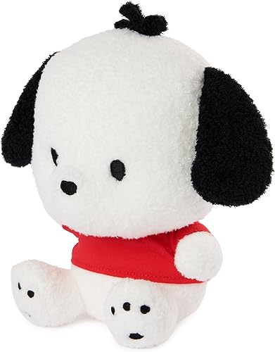 Miniatura 4 de GUND Sanrio Pochacco - Peluche de cachorro para edades de 1 año en adelante, blancorojo, 6 pulgadas