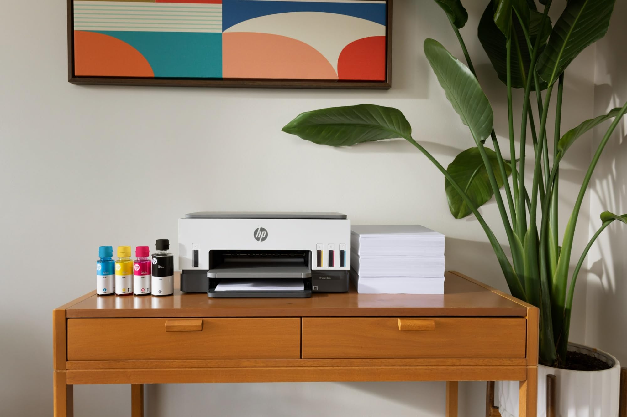 HP Smart Tank 6005 AiO 2H1W1A, Stampante Multifunzione a Colori, Serbatoio d'Inchiostro ad Alto Volume di Stampa, Fino a 12000 Pagine (Nero) e 8000 Pagine (Colore), F/R Automatica, Wi-Fi, Grigio