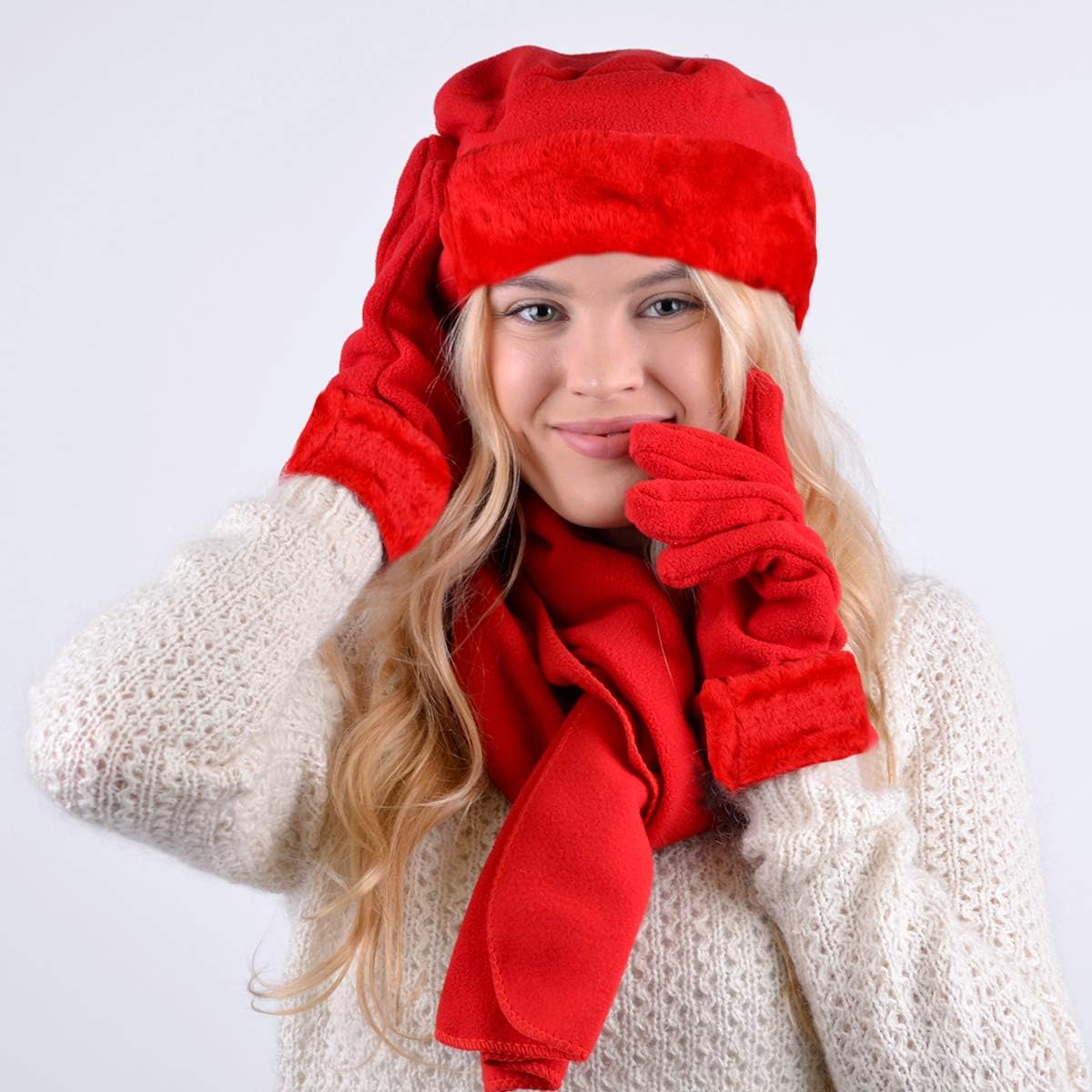 boxed-gifts Women's Warm Fleece Winter - Women's Hat and Glove Set + Hats Gloves Scarves for Women - Image 3