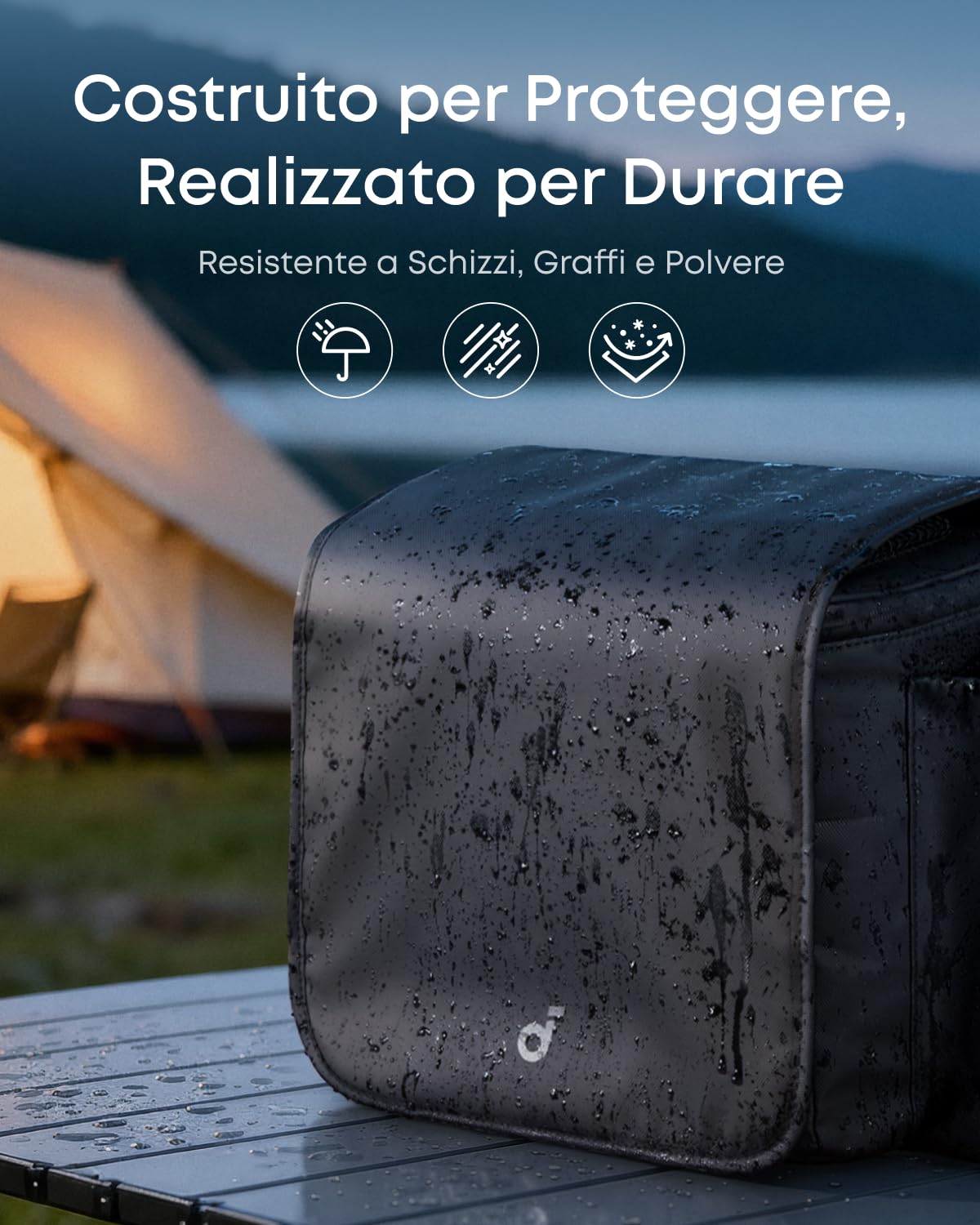 Soundcore Nebula Borsa da trasporto portatile per proiettore P1, custodia da viaggio compatta e leggera con spazio regolabile, tracolla e resistente tessuto in poliestere impermeabile