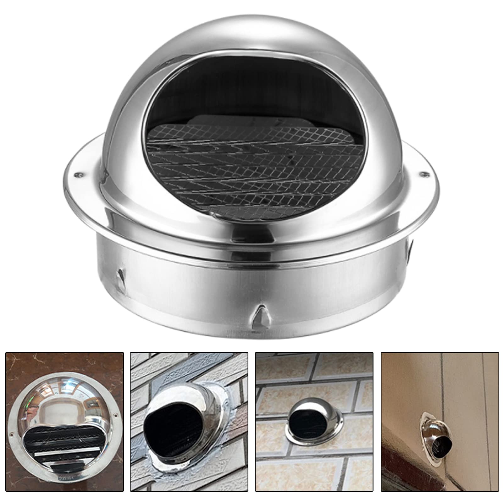 Griglia Di Ventilazione, Uscita Aria A Lamelle 15 X 15 Cm, Uscita Aria In Acciaio Inox (2 Pezzi - 6