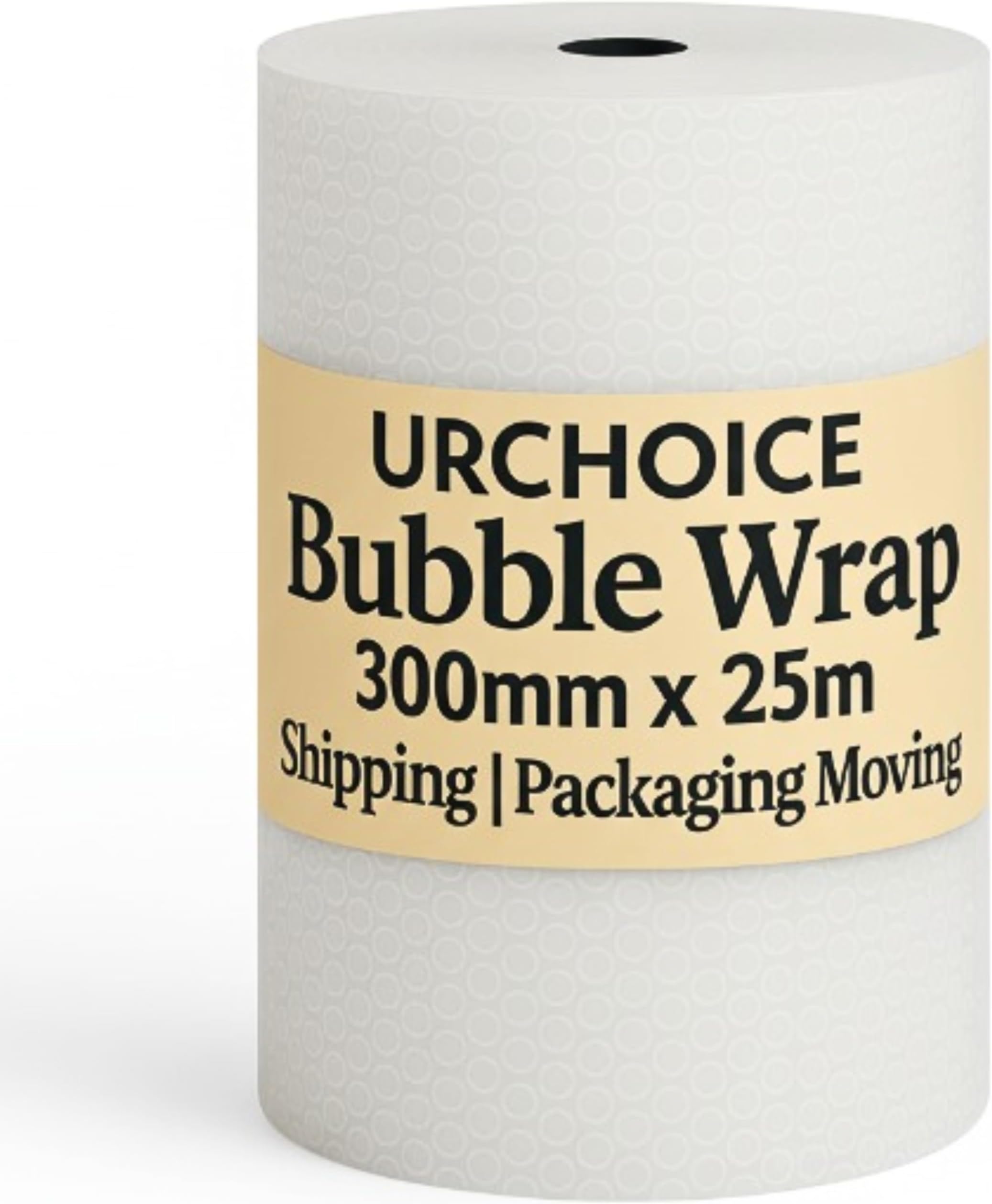 UR CHOICE Bubble Wrap - 300MM X 25M Roll of Premium Quality Polythene Small Bubble Wrap | Thicker & Durable | Ideal for Packaging, Delivering, and Moving Home/Office | Strong Protective
